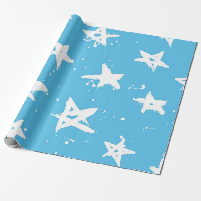 Papel De Presente Padrão de estrelas (Desenrolado)
