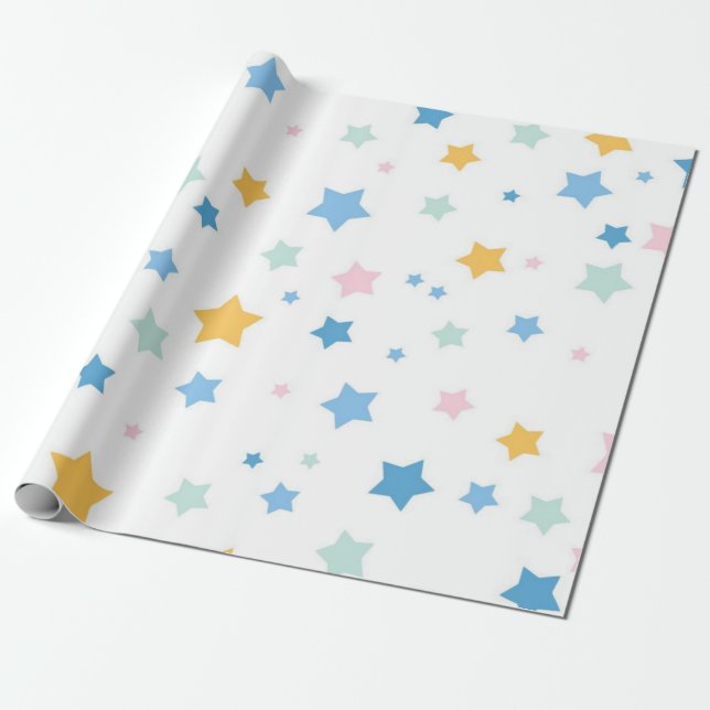 Papel De Presente Padrão de estrelas (Desenrolado)