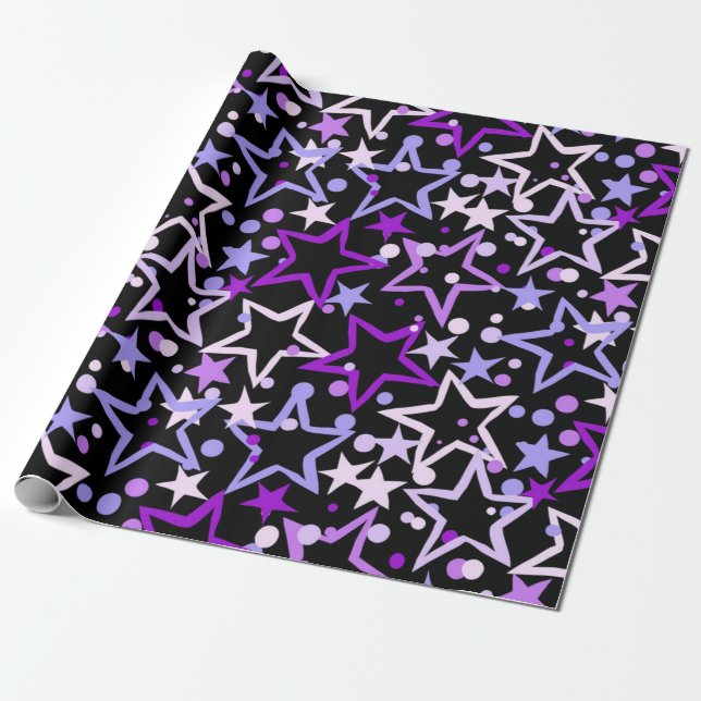 Papel De Presente Padrão de estrelas (Desenrolado)