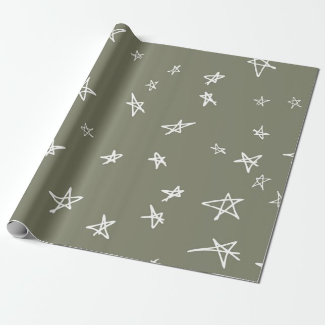 Papel De Presente Padrão de estrelas (Desenrolado)