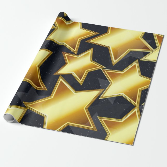 Papel De Presente Padrão de estrelas (Desenrolado)