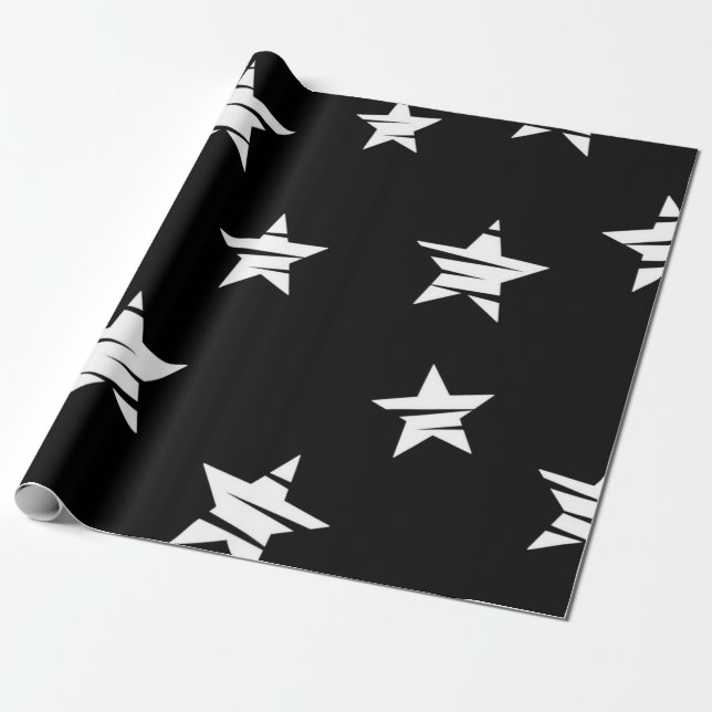 Papel De Presente Padrão de estrelas (Desenrolado)