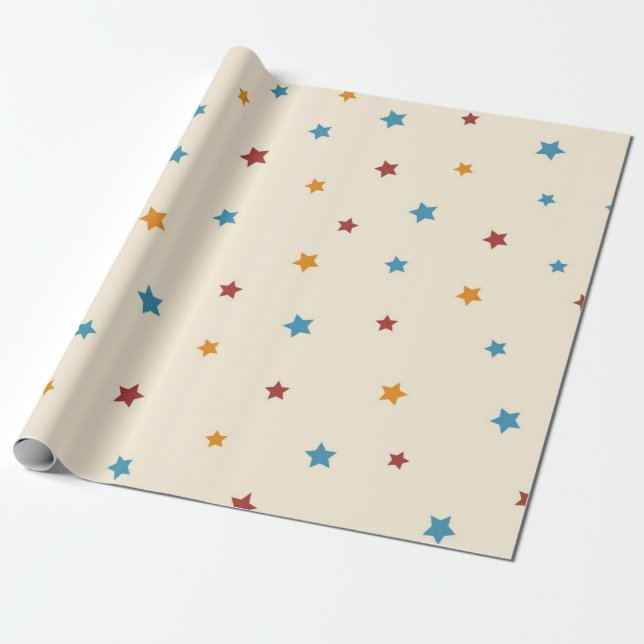 Papel De Presente Padrão de estrelas (Desenrolado)