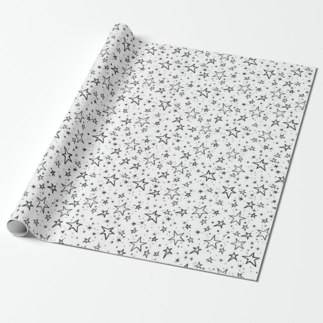 Papel De Presente Padrão de estrelas (Desenrolado)