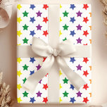Papel De Presente Padrão de Estrelas Arco-íris<br><div class="desc">Envolva seus presentes em uma explosão de cor e diversão com este papel de embrulho caprichoso apresentando um arco-íris vibrante de estrelas. O padrão lúdico é perfeito para aniversários, chás de bebê ou qualquer celebração que exija um toque de magia. Feito com papel de alta qualidade, este papel de presente...</div>