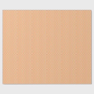 Papel De Presente Padrão de Estrelas ouro/Laranja