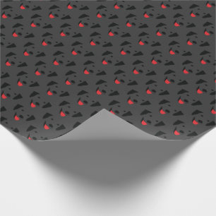Papel De Presente Padrão de face do laboratório preto bonito e eng