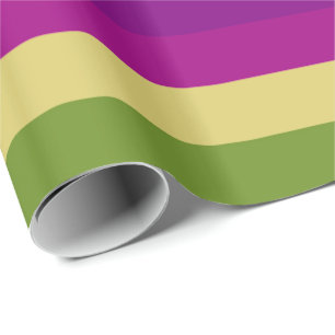 Papel De Presente Padrão de Faixa Colorida Retroativa nº 30