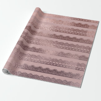 Papel De Presente Padrão de faixa de inclinação Dourada rosa em rosa
