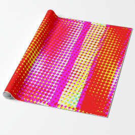 Papel De Presente Padrão de Faixa Rosa