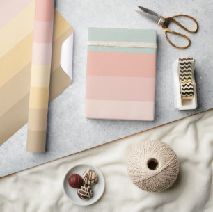 Papel De Presente Padrão de faixas de cores da páscoa