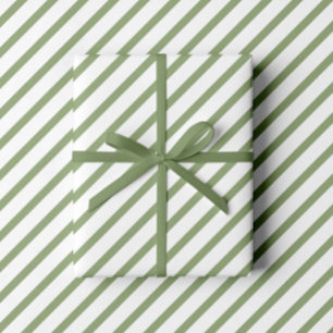 Papel De Presente Padrão de faixas verdes do sábado legante
