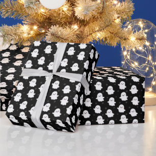 Papel De Presente Padrão de Fantasma Fofo – Design Perfeito para o H