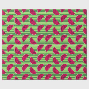 Papel De Presente Padrão de Fatias de Melancia