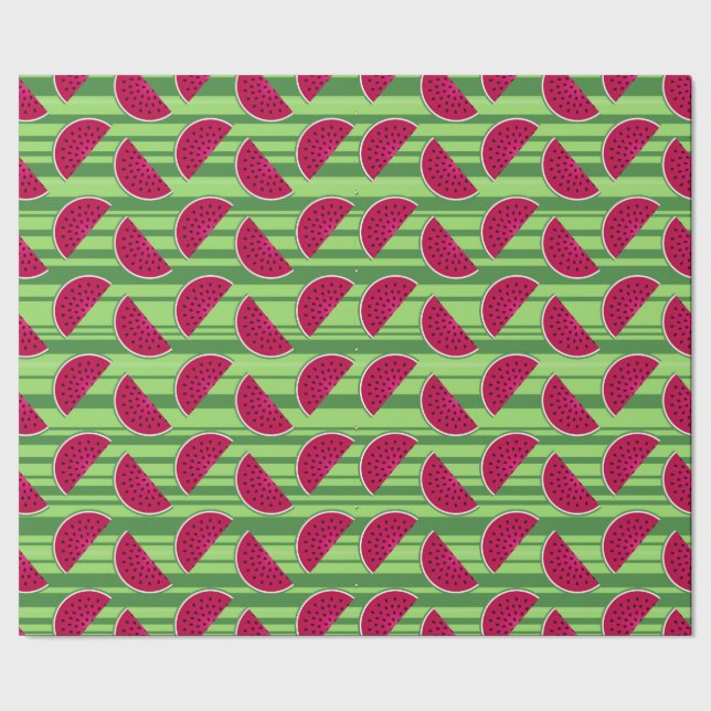 Papel De Presente Padrão de Fatias de Melancia (Barra)