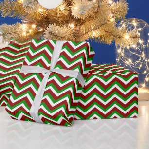 Papel De Presente Padrão de fenda de Natal em branco vermelho