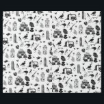 Papel De Presente Padrão de feriados NZ<br><div class="desc">Um padrão nativo de aves neozelandesa / Aotearoa. Este design preto e branco tem aves e plantas icônicas da Nova Zelândia.</div>