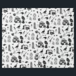 Papel De Presente Padrão de feriados NZ<br><div class="desc">Um padrão nativo de aves neozelandesa / Aotearoa. Este design preto e branco tem aves e plantas icônicas da Nova Zelândia.</div>