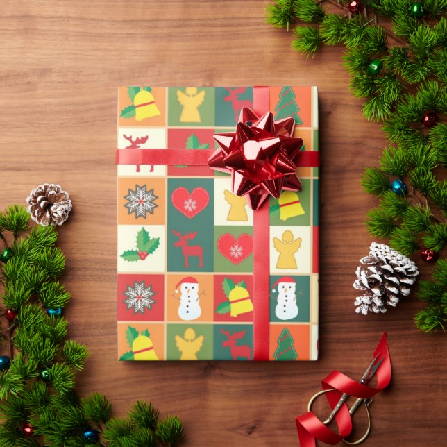 Papel De Presente Padrão de Filtro de Natal (Presente de Natal)