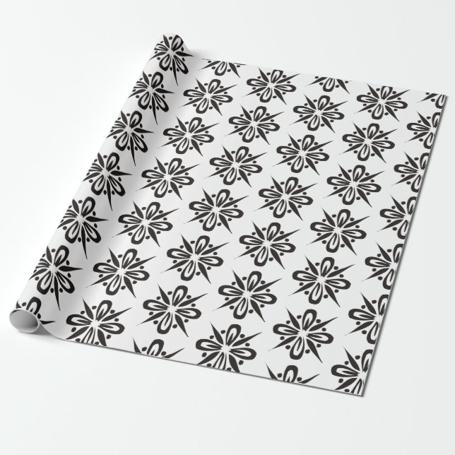 Papel De Presente Padrão de floco de neve (Desenrolado)