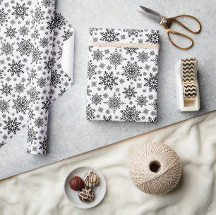 Papel De Presente Padrão de flocos de neve