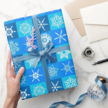 Padrão de Flocos de Neve Azul