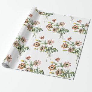 Papel De Presente Padrão de Flor Anemone