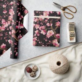 Papel De Presente Padrão de Flor de Cerejeira Sakura