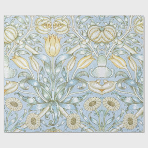 Papel De Presente Padrão de Flor de Lírio e Romã de William Morris