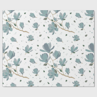 Papel De Presente padrão de flor de magnólia
