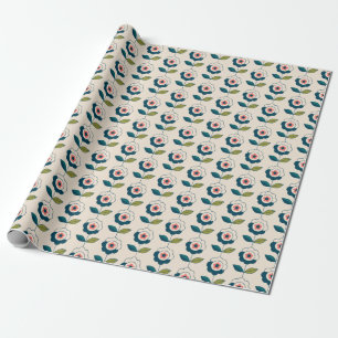 Papel De Presente Padrão de Flor do Jardim de Diversão