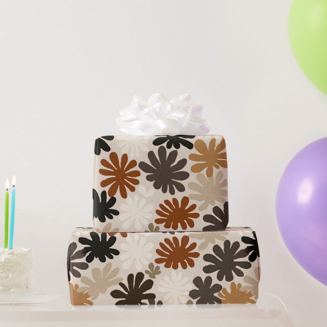 Papel De Presente Padrão de Flor Matisse Boho  (Presentes para festas)