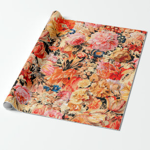 Papel De Presente Padrão de flores bruxelas