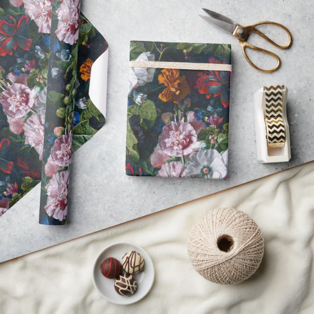 Papel De Presente Padrão de Flores de Verão (Artesanato)