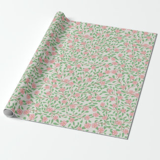 Papel De Presente Padrão de Flores Silvestres Cottagecore - Lindas F