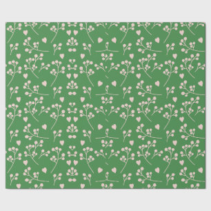 Papel De Presente Padrão de Folha de Flor