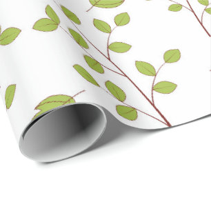 Papel De Presente Padrão de folhas