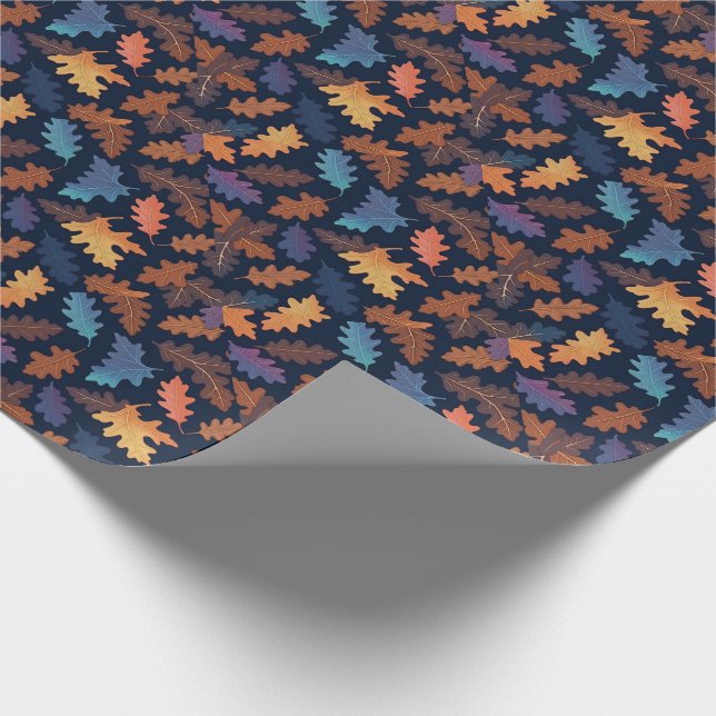 Papel De Presente Padrão de Folhas de Outono Caem Natureza Folhas Pa (Ponta)