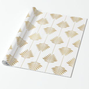 Papel De Presente Padrão de Folhetos Estilizados da Elegante Art-Dec