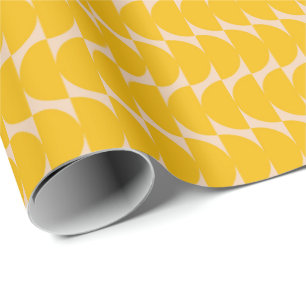 Papel De Presente Padrão de Formas Simples Geométricas Modernas Amar