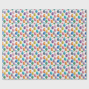 Papel De Presente Padrão de Fotos de Ovos de Páscoa