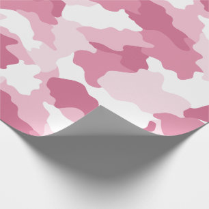 Papel De Presente Padrão de framboesa de Camuflagem Rosa