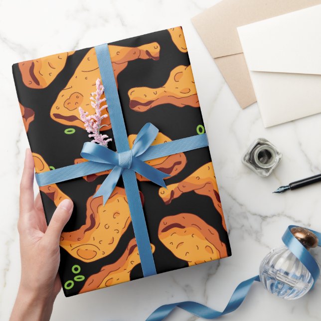 Papel De Presente Padrão de Frango Jerk Jamaicano (Presentear)