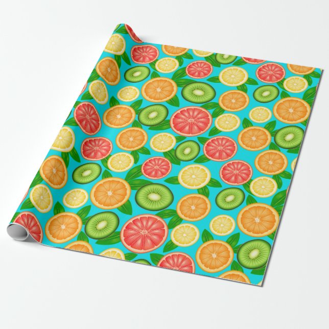 Papel De Presente Padrão de fruta (Desenrolado)