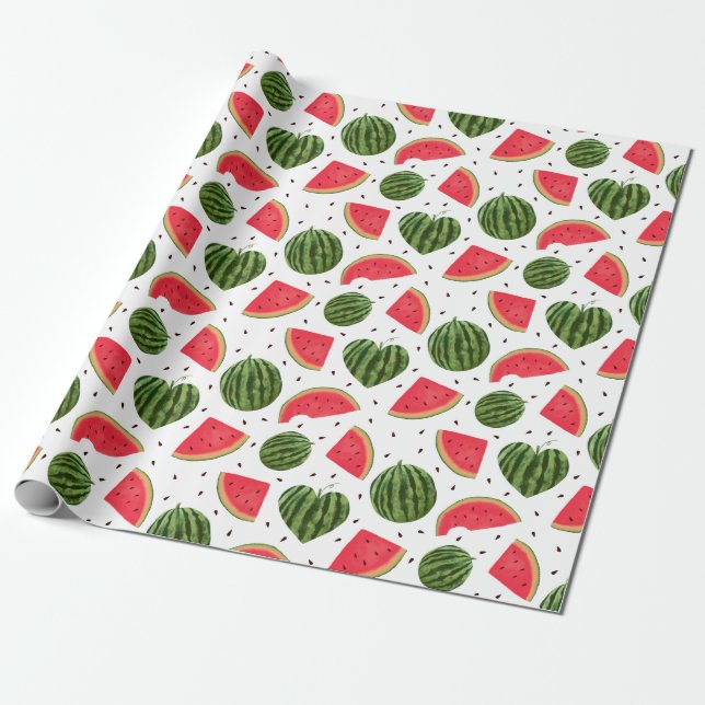 Papel De Presente Padrão de Fruta de melancia (Desenrolado)