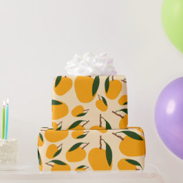 Papel De Presente Padrão de Fruta Mango Summer