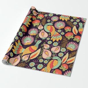 Papel De Presente Padrão de fundo sem costura no tradicional fl