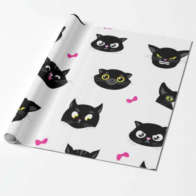 Papel De Presente Padrão de gato (Desenrolado)
