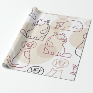 Papel De Presente Padrão de gato