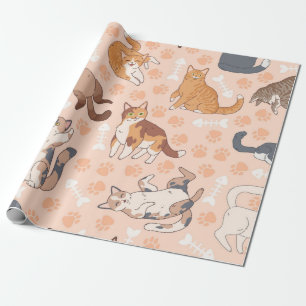 Papel De Presente Padrão de gato